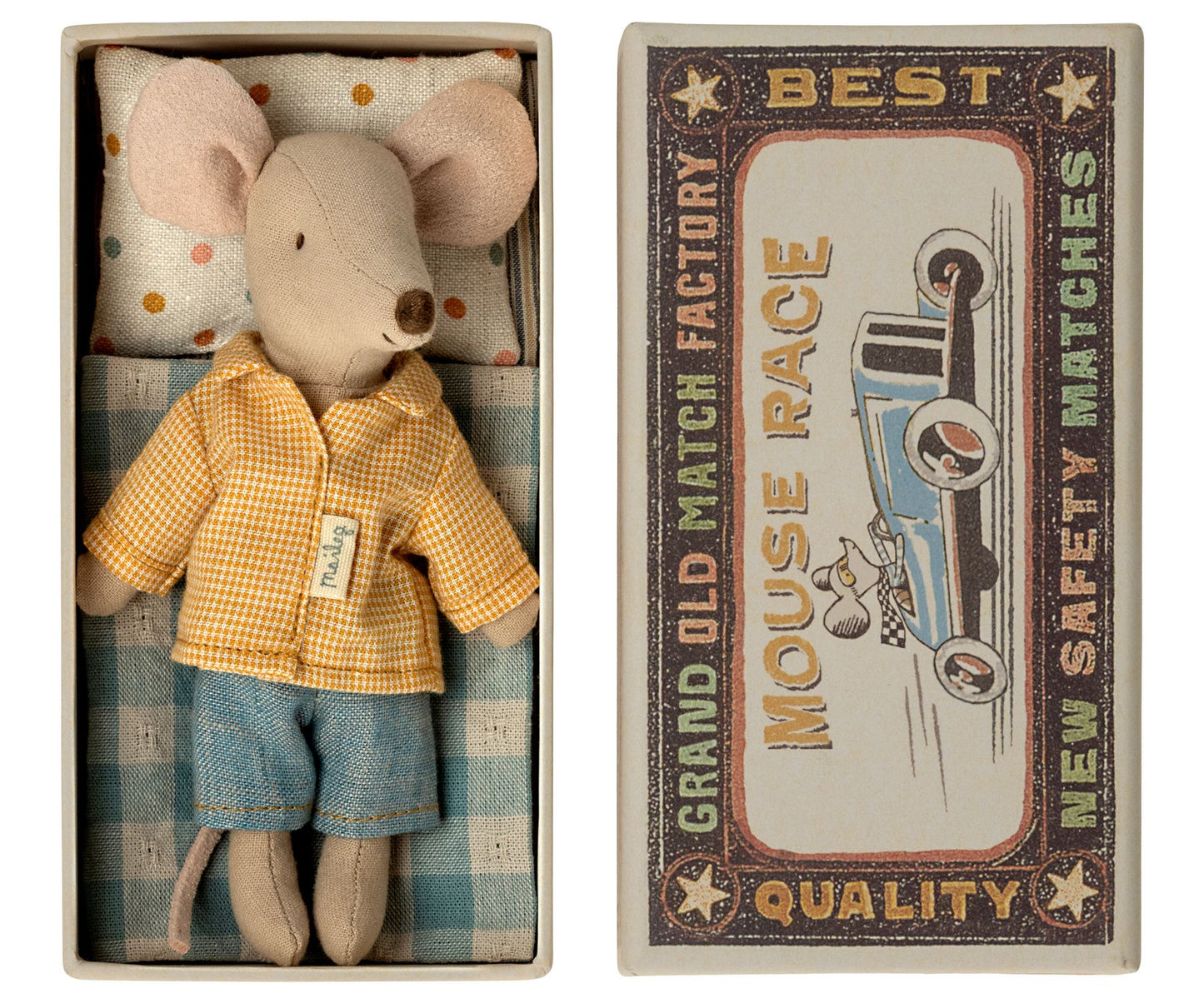 Maileg big brother mouse in matchbox