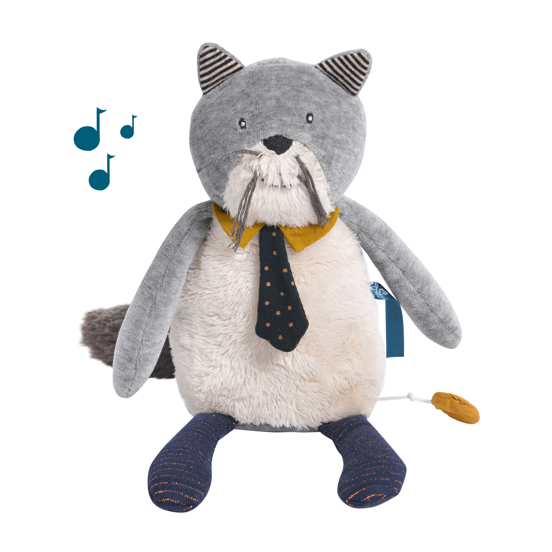 Moulin Roty Fernand Light Grey Cat Les Moustaches – Asquiths Bearpawium