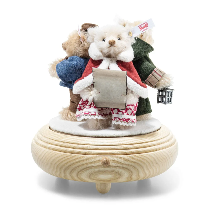 Steiff Carol Singers Teddy bears set on music box